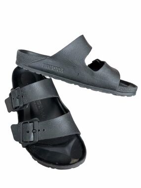 Birkenstock Black EVA Arizona Two-Strap Slide Sandals